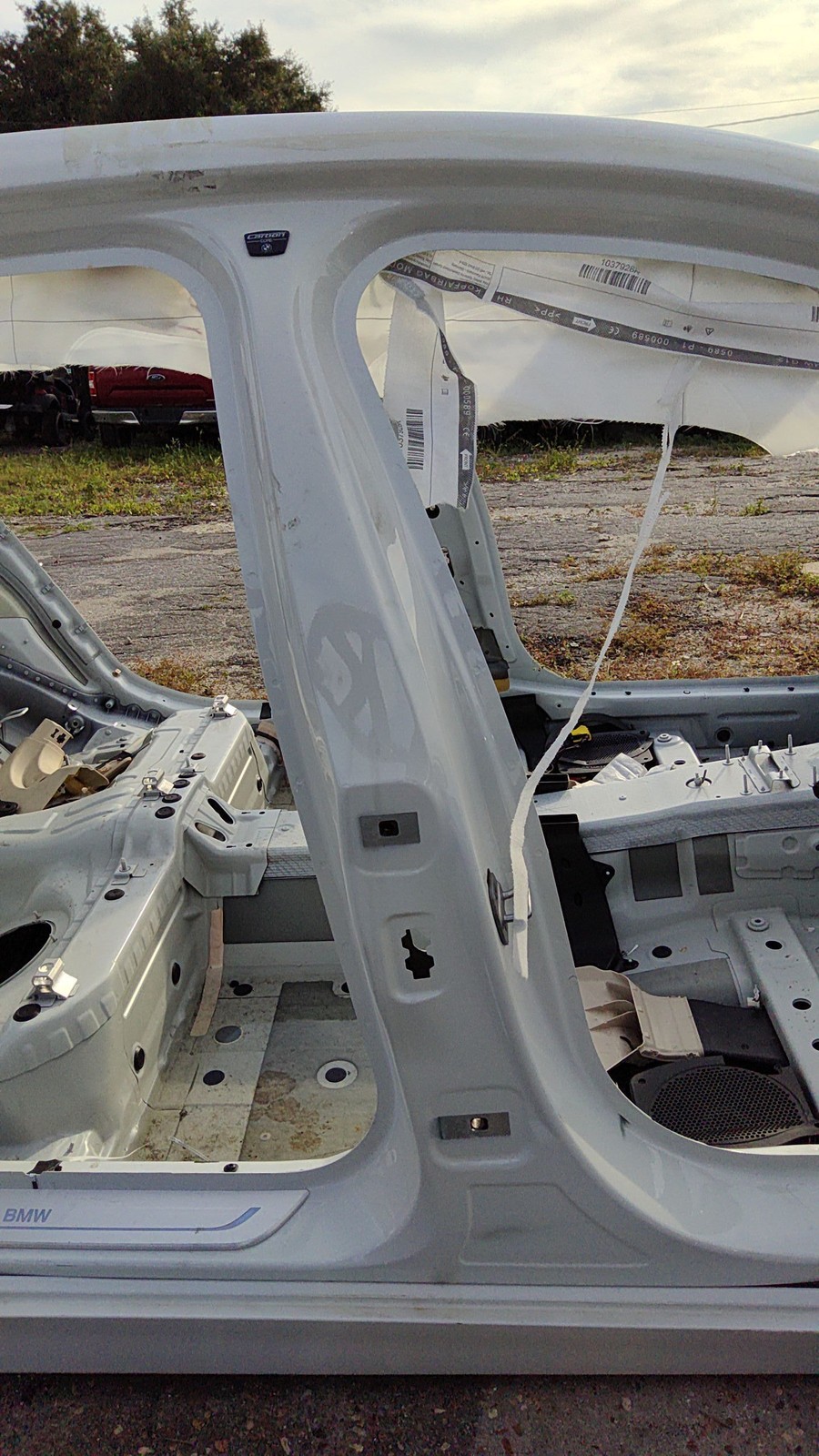 2017-2022 BMW 740i Right Center Pillar Alpine White/300 OEM 41007413248