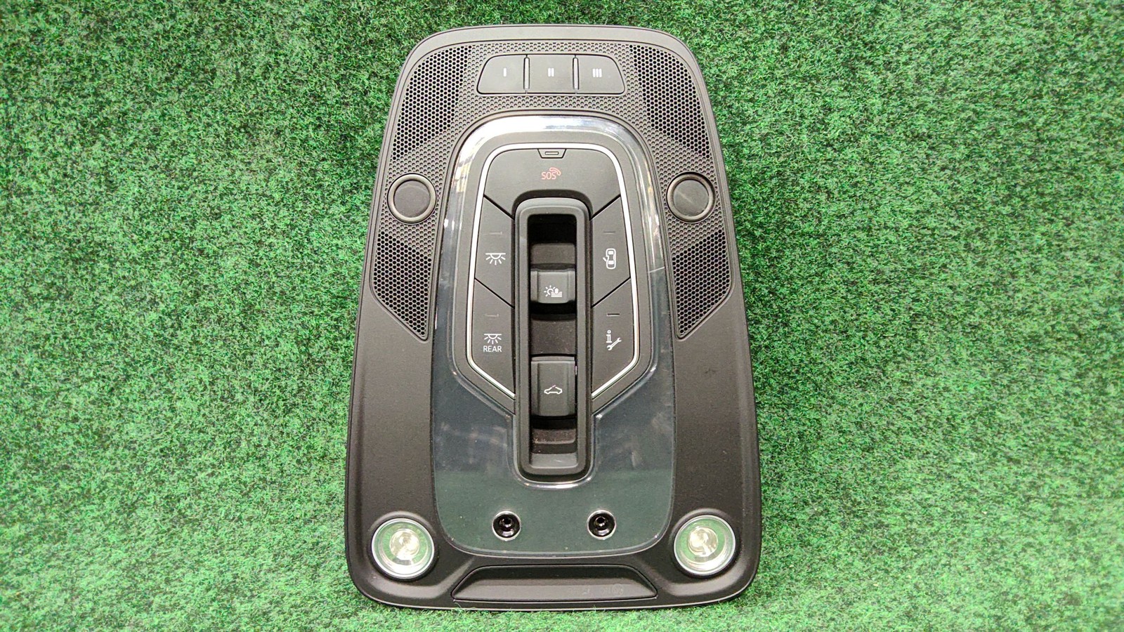 2017-2018 Audi Q7 Quattro Overhead Console emergency Call Black Oem 4m0947135cp