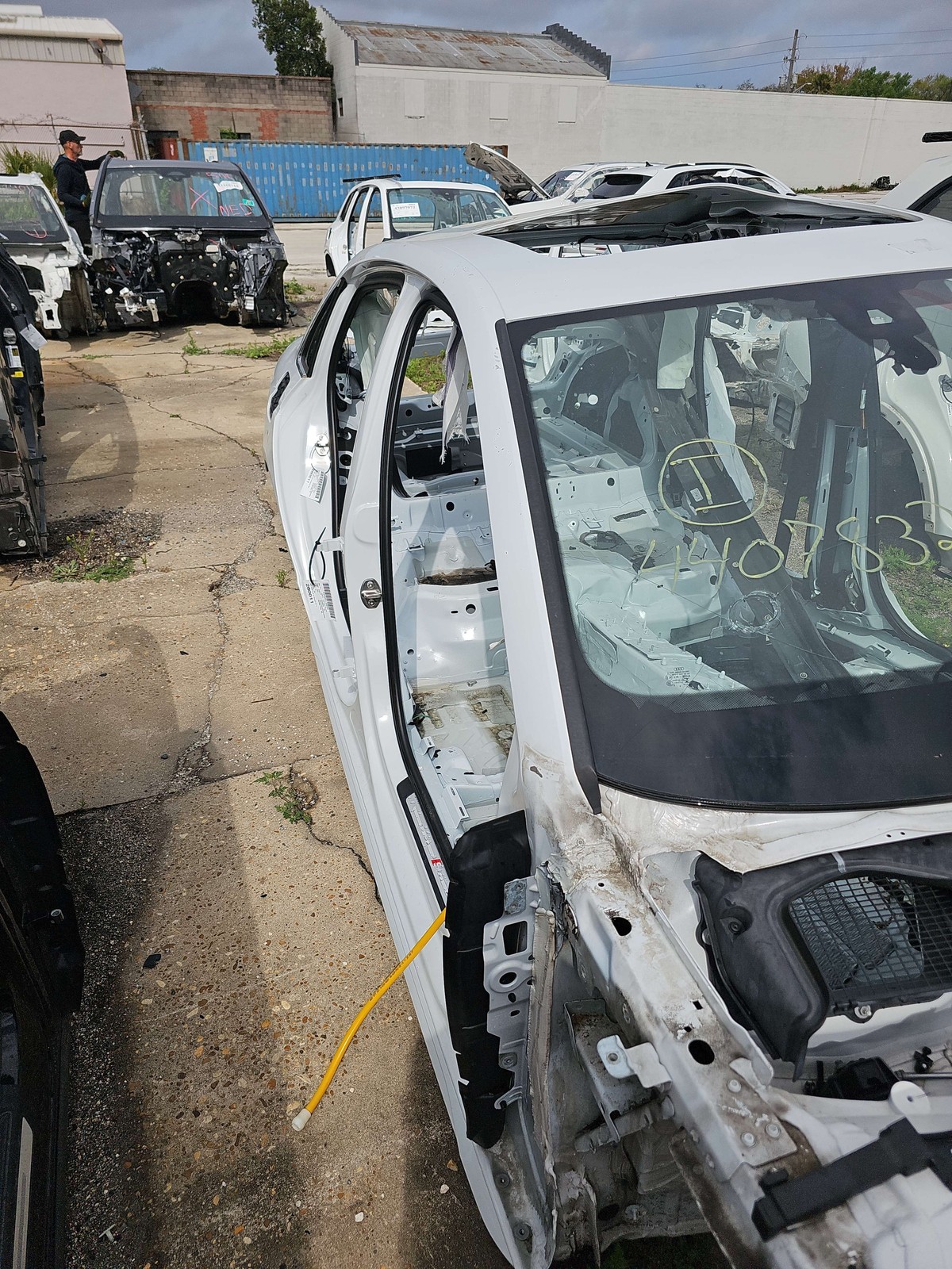 2021-2025 Audi A4 A Pillar Body frame Right WHITE METALL 2Y2Y Oem 8w5809202