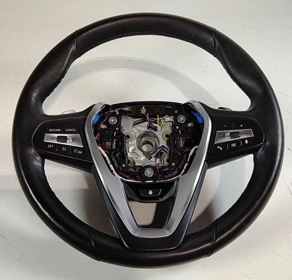 2016-2024 BMW X5 Leather Steering Wheel Paddle Shifters Heated OEM 32308008186