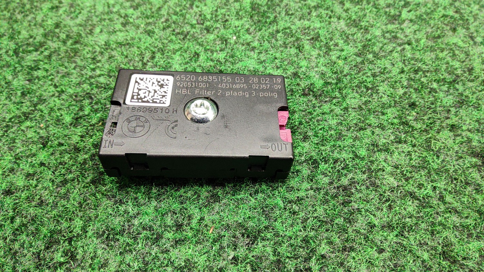 2019-2022 Bmw 330i Suppression Filter Oem 65206835155