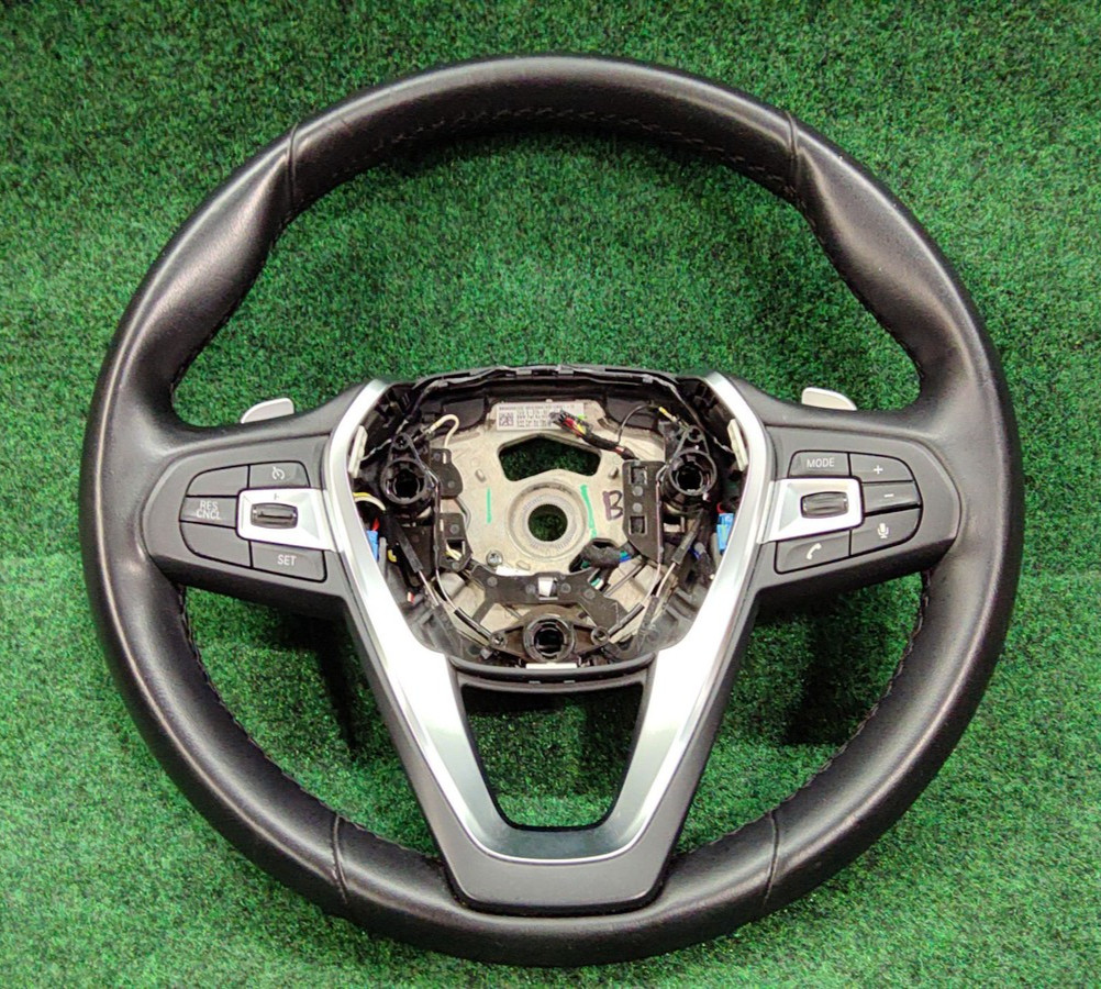 2018-2024 BMW X3 Leather Steering Wheel Paddle Shifters OEM 32308094542