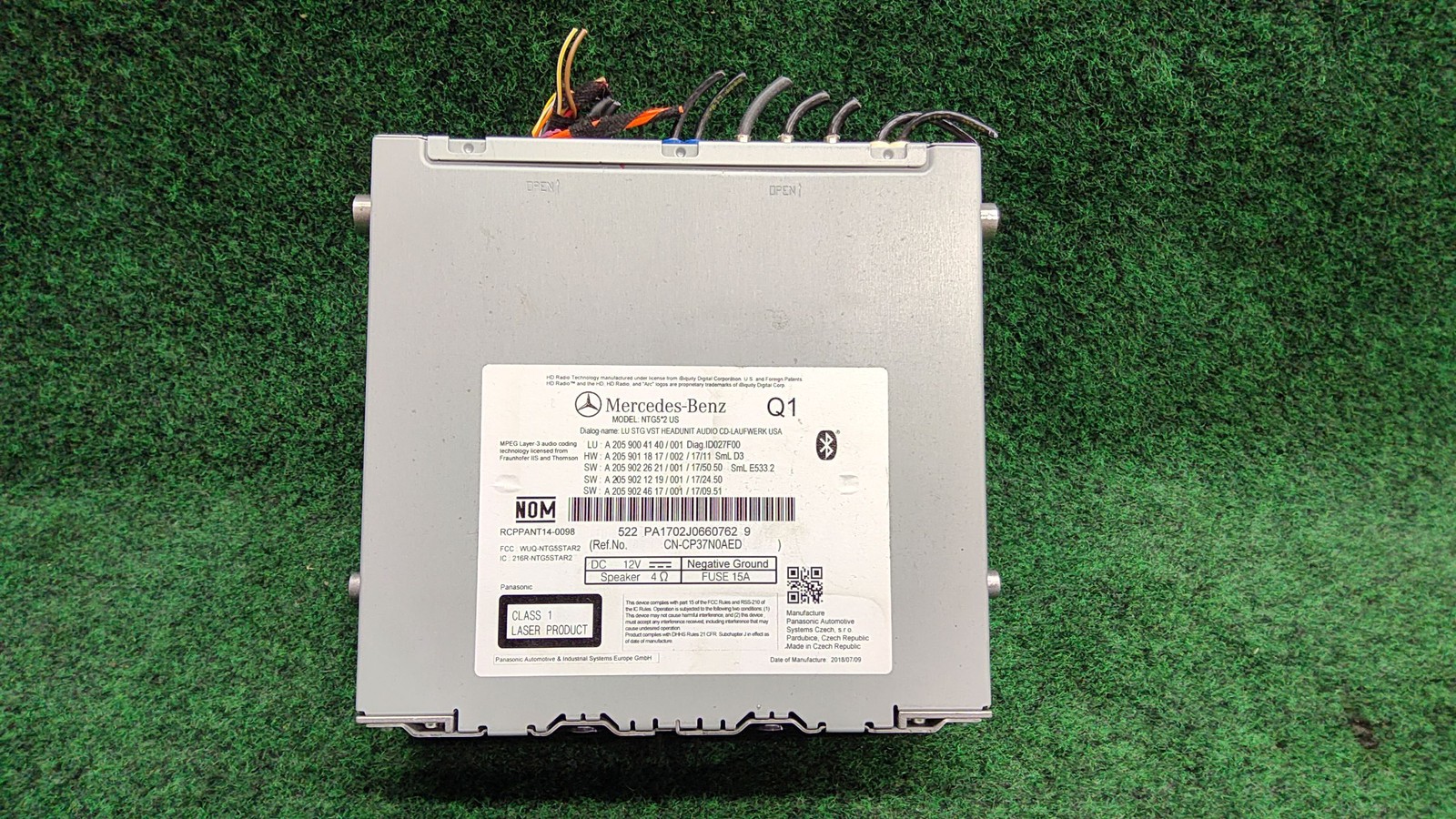 2015-2018 Mercedes Benz C300 Radio Audio Receiver Control Unit OEM A2059004140