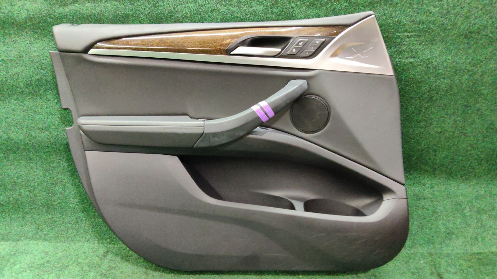 2018-2024 BMW X3 Front Left Inner Door Trim Panel Leather Black OEM 51417936653