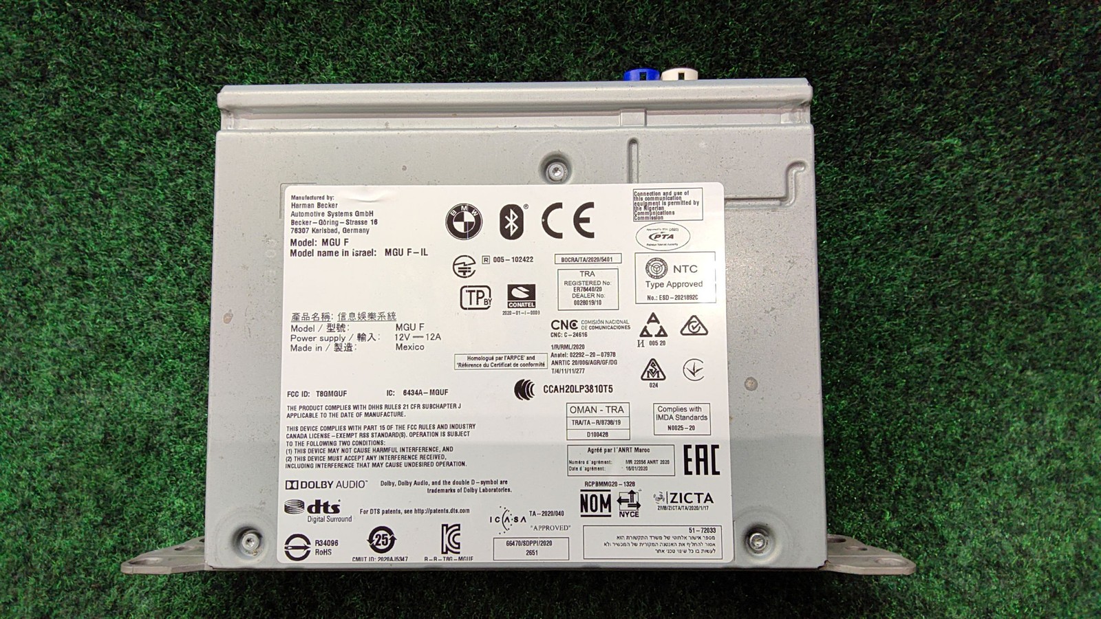 2019-2022 Bmw X7 Reciever Rp Head Unit High 3 Oem 65125a36379