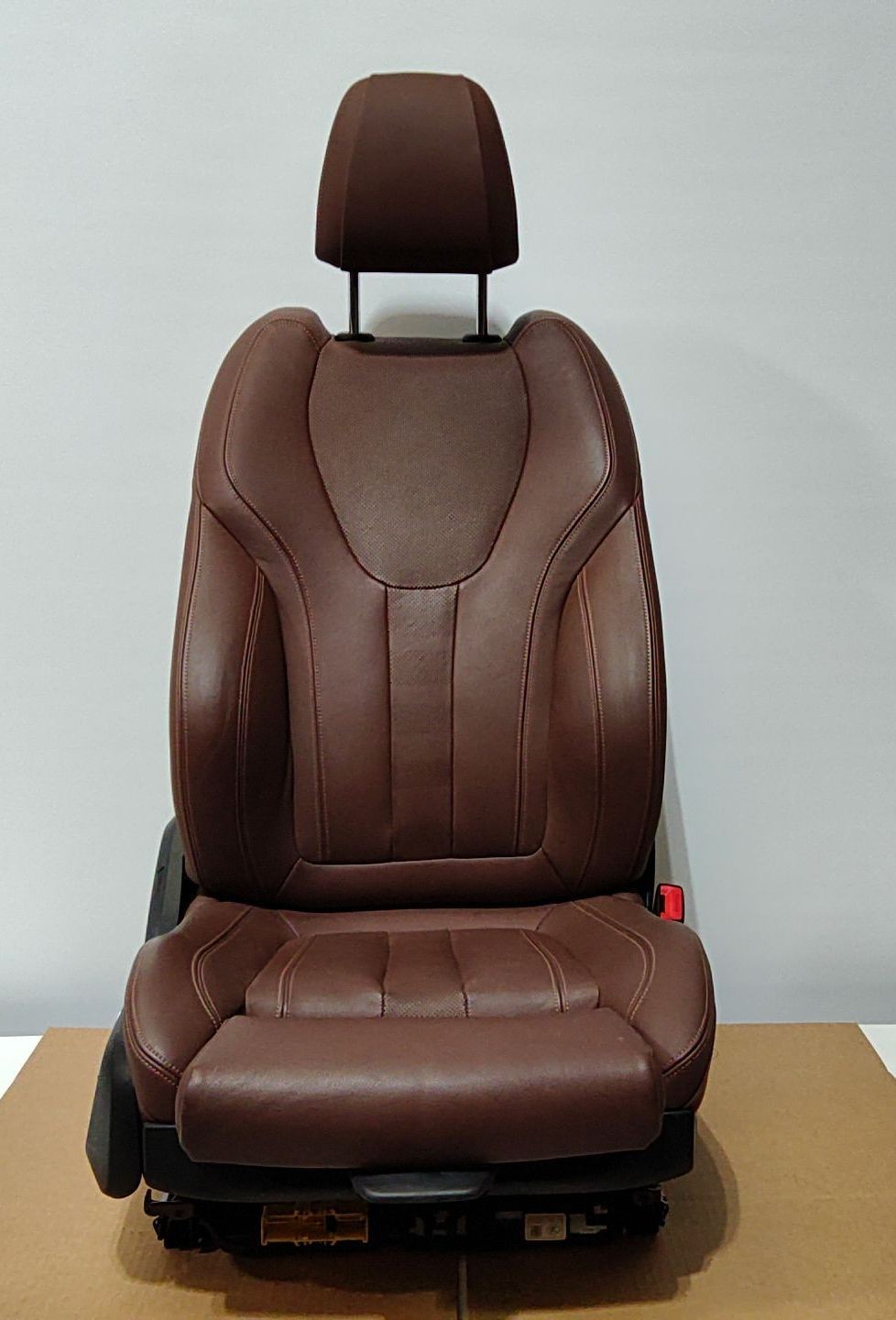 19-25 BMW X5 Front seat right leather Vernasca coffe OEM 52108493338 52108493229