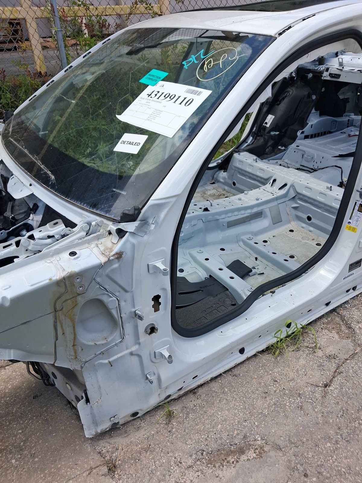 2017-2023 BMW 530i Left A-Pillar Body Frame Alpine White300 OEM 41007437593
