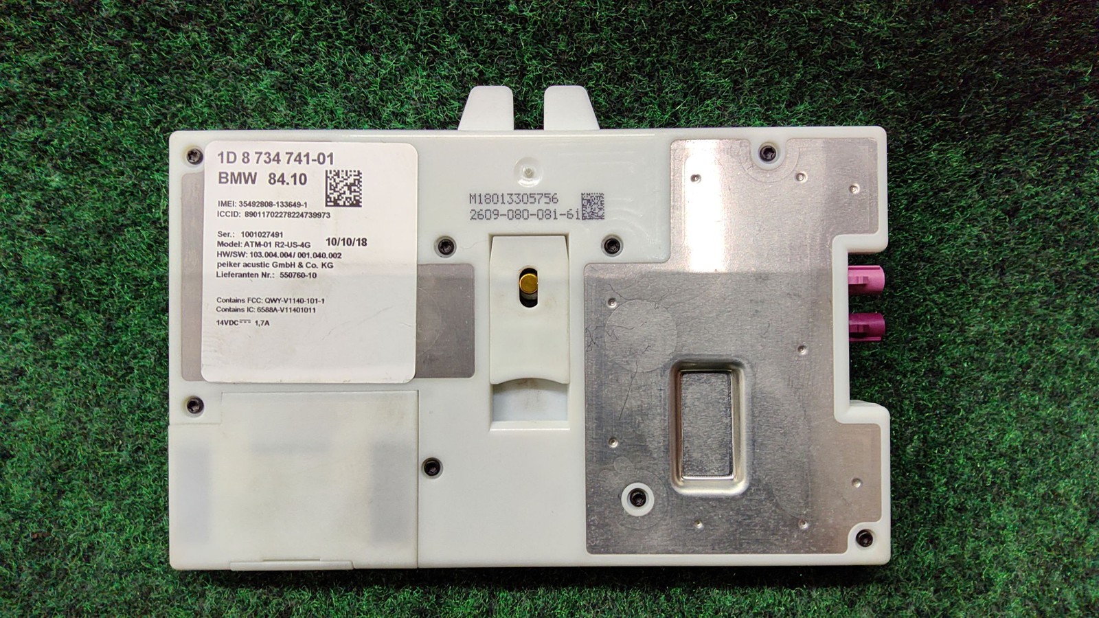 2019 BMW X5 Communication Telematics Control Unit Phone OEM 84109843931