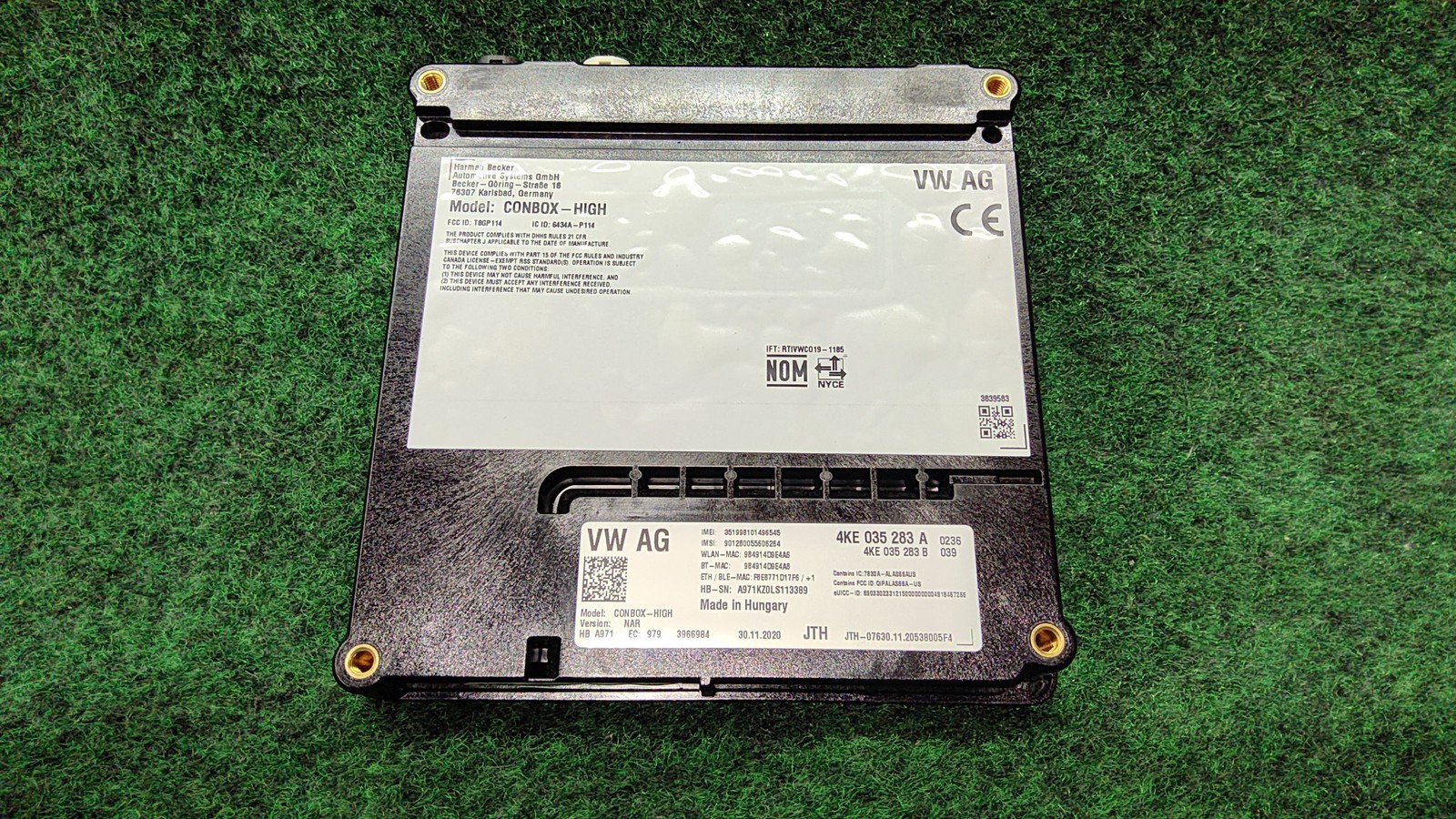 2017-2025 Audi A4 Emergency Call Control Module Oem 4ke035283a