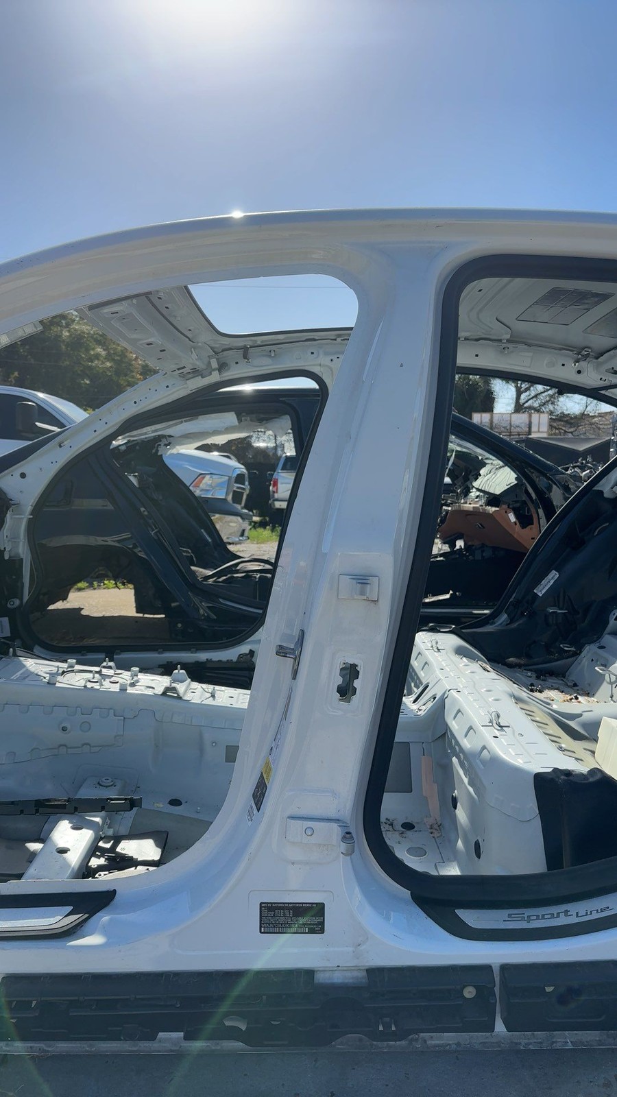 2017-2023 BMW 530 Left Center Pillar Color Alpine White/300 OEM 41007437431