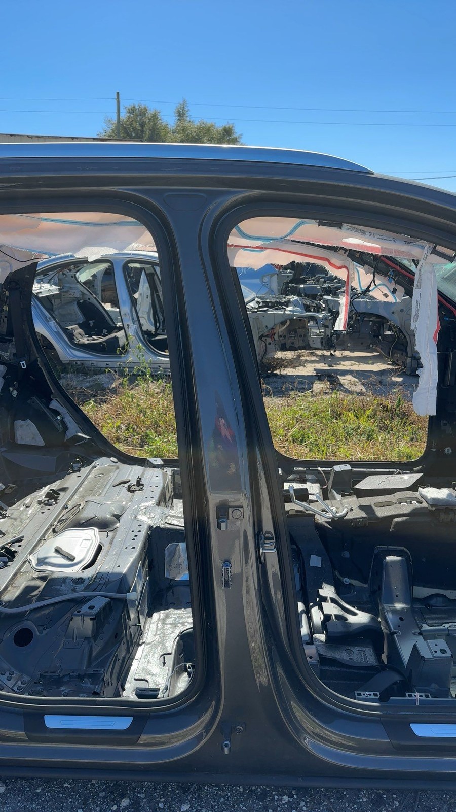 2017-2025 Audi Q7 Right Center B-pillar Samurai Gray Metalliic Oem 4m0809224d