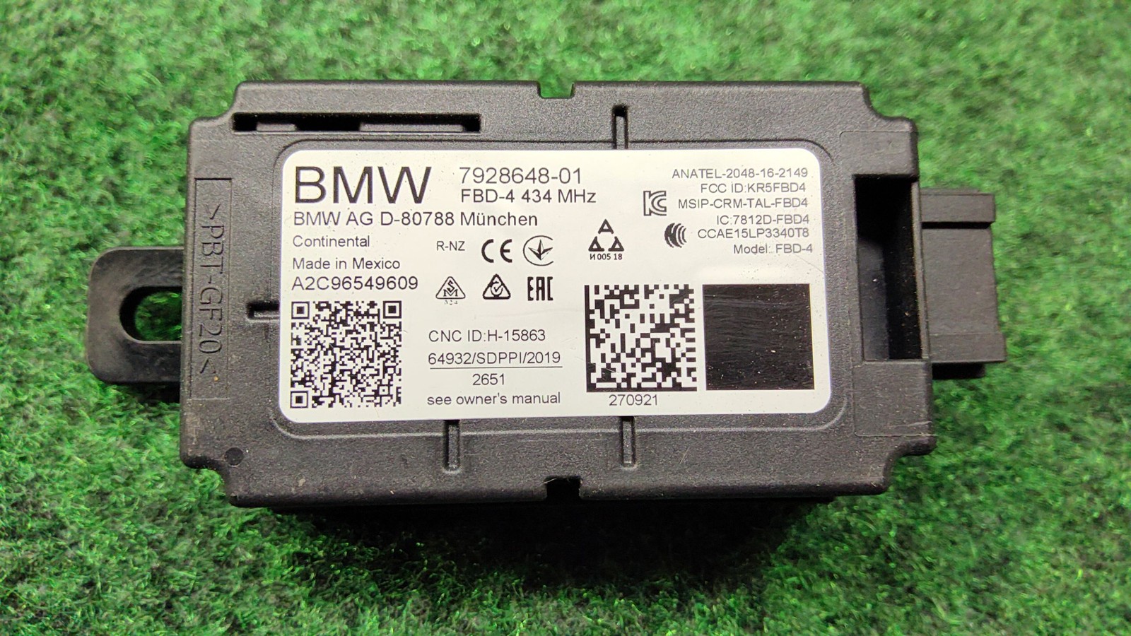 2017-2022 Bmw 530i Radio Remote Control Receirver Oem 66326891728